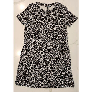 ELLEN TRACY Ladies' Pima Cotton A-Line Dress Triumph Gray Animal Print Women's M